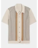 Battle Camp S01 Taylor Lewan Striped Knit Polo Top