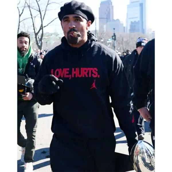 Jalen Hurts Love Hurts Black Hoodie