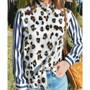 NBC News Daily 2025 Morgan Radford Leopard & Striped Shirt