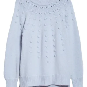 The Today Show 2025 Jenna Bush Hager Blue Pom Sweater