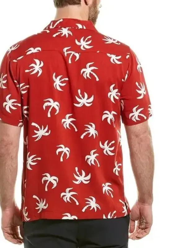The White Lotus Ethan Spiller Red Palm Tree Shirt - Image 3
