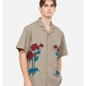 The White Lotus S03 Christian Friedel Floral Embroidered Shirt
