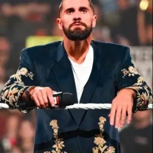 WWE RAW Seth Rollins Golden Peacock Coat