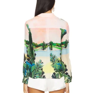 Will Trent S03 Sonja Sohn Pink Beach Printed Shirt