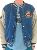 Winnie The Pooh Denim Varsity Jacket