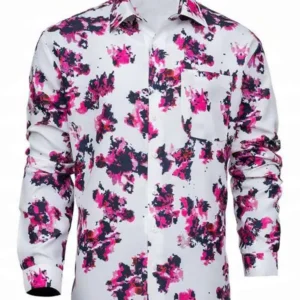 American Idol Lionel Richie Purple Floral Shirt