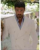 Another Simple Favor Michele Morrone White Blazer