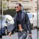 Bella Hadid Paris Leather Blazer