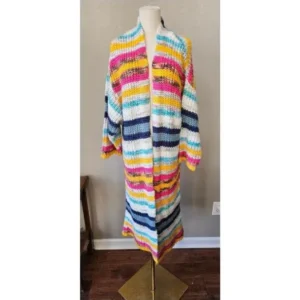 Days Of Our Lives Rainbow Long Duster Cardigan