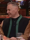 Drew Barrymore 2025 Ross Mathews Colorblock Cardigan