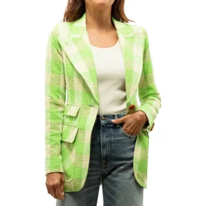 Found S02 Gabrielle Walsh Checkered Green Blazer
