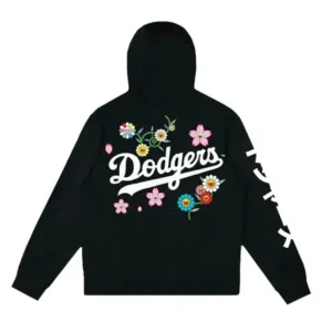 LA Dodgers Floral Black Hoodie 2025