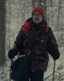 Nine Perfect Strangers Michael Shannon Burgundy Puffer Jacket