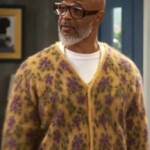 Poppas House Damon Wayans Floral Yellow Cardigan