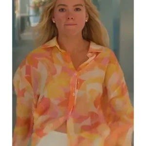 Sirens S01 Milly Alcock Orange Printed Shirt