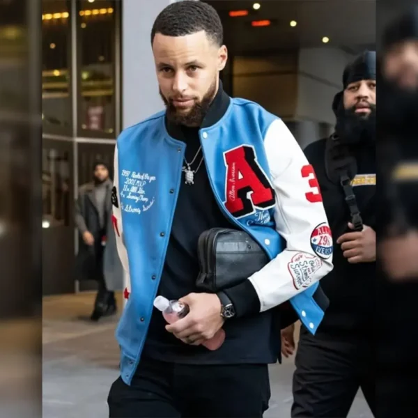 Stephen Curry Allen Iverson Blue Jacket