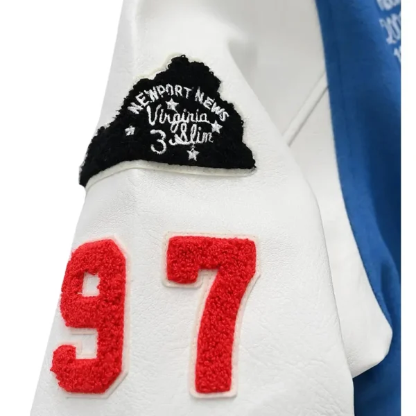 Stephen Curry Allen Iverson Blue and White Jacket