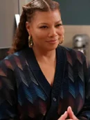 The Equalizer S05 Queen Latifah Blue Chevron Cardigan