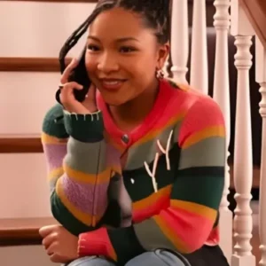 The Equalizer S05 Laya DeLeon Hayes Multicolor Striped Cardigan