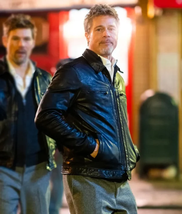Wolves Brad Pitt Black Jacket