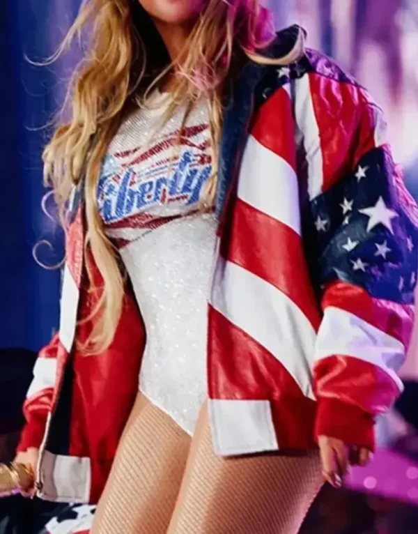 Beyonce Michael Hoban American Flag Jacket