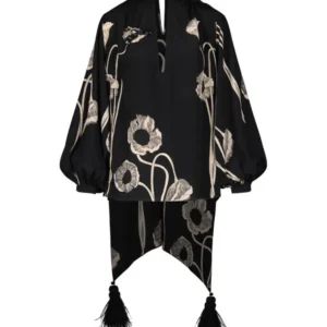 Beyond The Gates 2025 Tamara Tunie Black Tassel Top