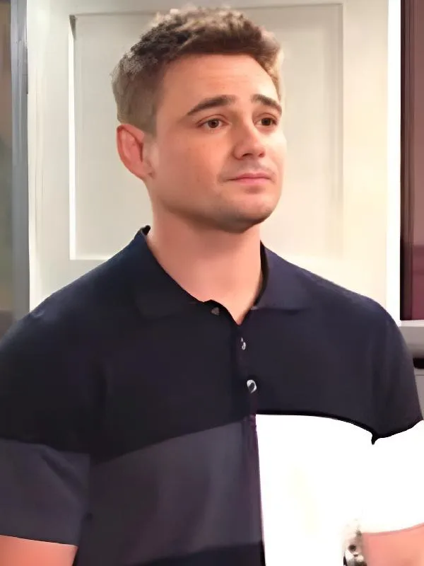Days of Our Lives 2025 Carson Boatman Color-Block Polo Shirt