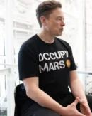 Elon Musk Occupy Mars Black T-Shirt