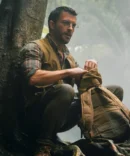 Jurassic World Rebirth Jonathan Bailey Brown Vest