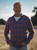 Kevin Costner’s the West Rose Blue Plaid Shirt