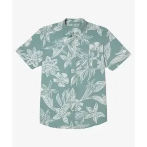 Love Hotel S01 Green Floral Shirt