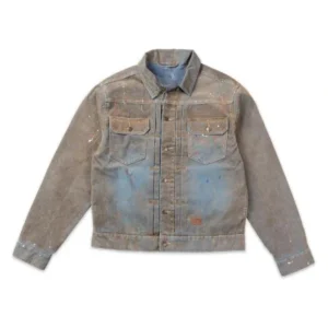 Pop The Balloon Live Splatter Denim Jacket