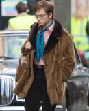 Rocketman Taron Egerton Shearling Coat