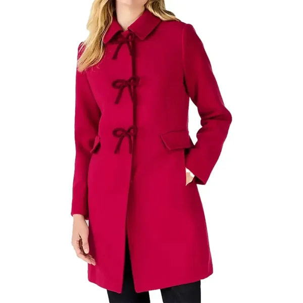 Sugarplummed Sugarplum Pink Bow Coat