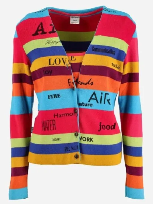 The Nanny S05 Fran Drescher 2025 Rainbow Striped Cardigan