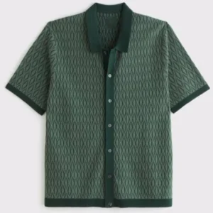 The Today Show Philip Lindsay Green Knit Polo Shirt