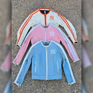 Vintage Cropped NY Leather Jacket