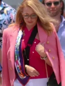 Below Deck S12 Pink Double Breasted Tweed Blazer