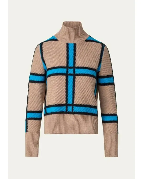 Cynthia Nixon Window Checkered Sweater