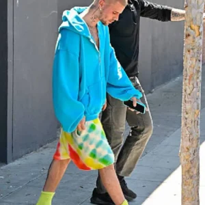 Justin Bieber LA Blue Hoodie