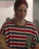 Resident Alien S04 Alice Wetterlund Multicolor Striped Ribbed Top