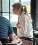 Taylor Swift Ohio Lunch Date 1989 Seagull Blue Stripe Poplin Shirt