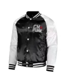 WWE CM Punk Black Bomber Jacket