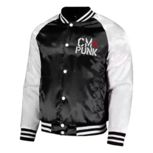 WWE CM Punk Black Bomber Jacket