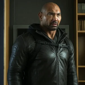 Dave Bautista Afterburn 2025 Leather Jacket