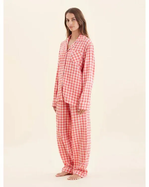 Leanne Leanne Morgan Red Gingham Pajamas