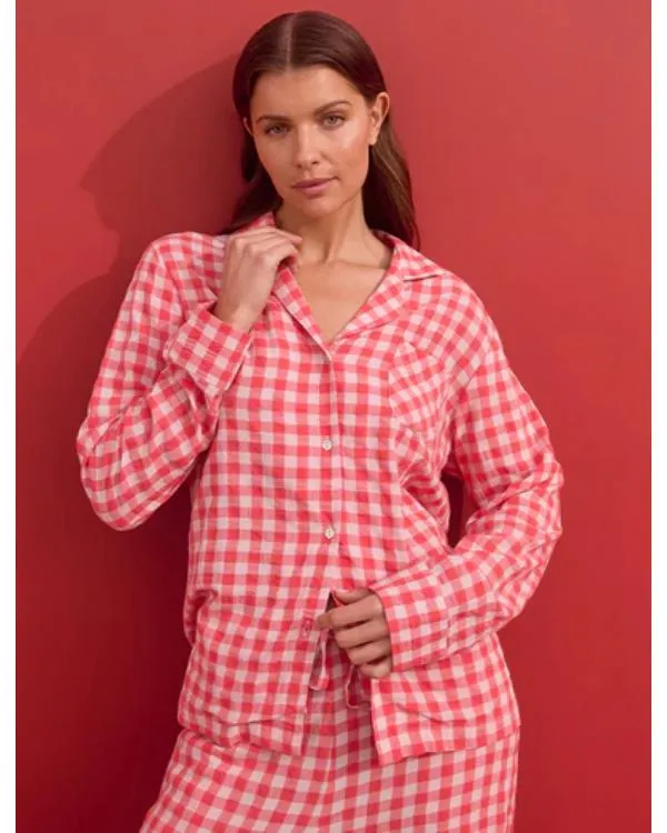 Leanne Morgan Red Gingham Pajamas