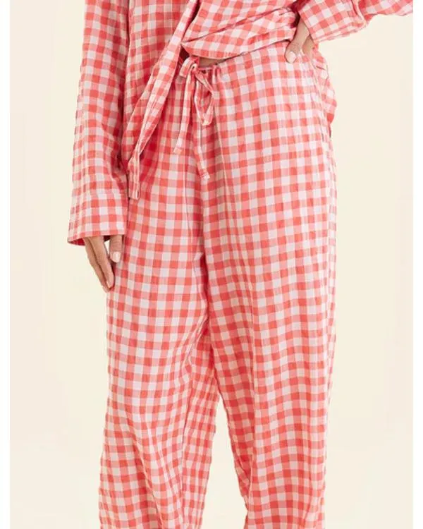 Leanne S01 Leanne Morgan 2025 Red Gingham Pajamas