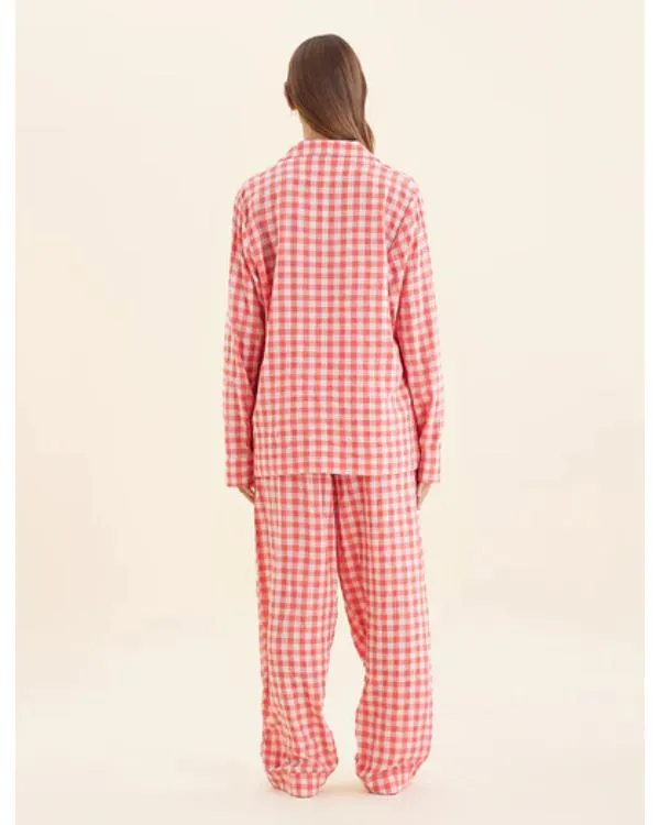 Leanne S01 Red Gingham Pajamas