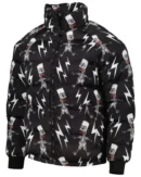 The Simpsons Electric Bart Raglan Black Puffer Jacket